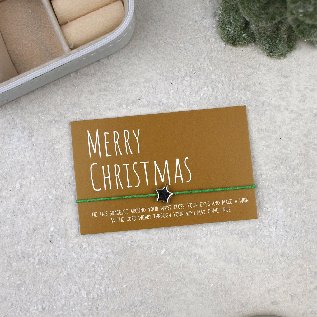 CLEARANCE - Merry Christmas Wish Bracelet - Gold