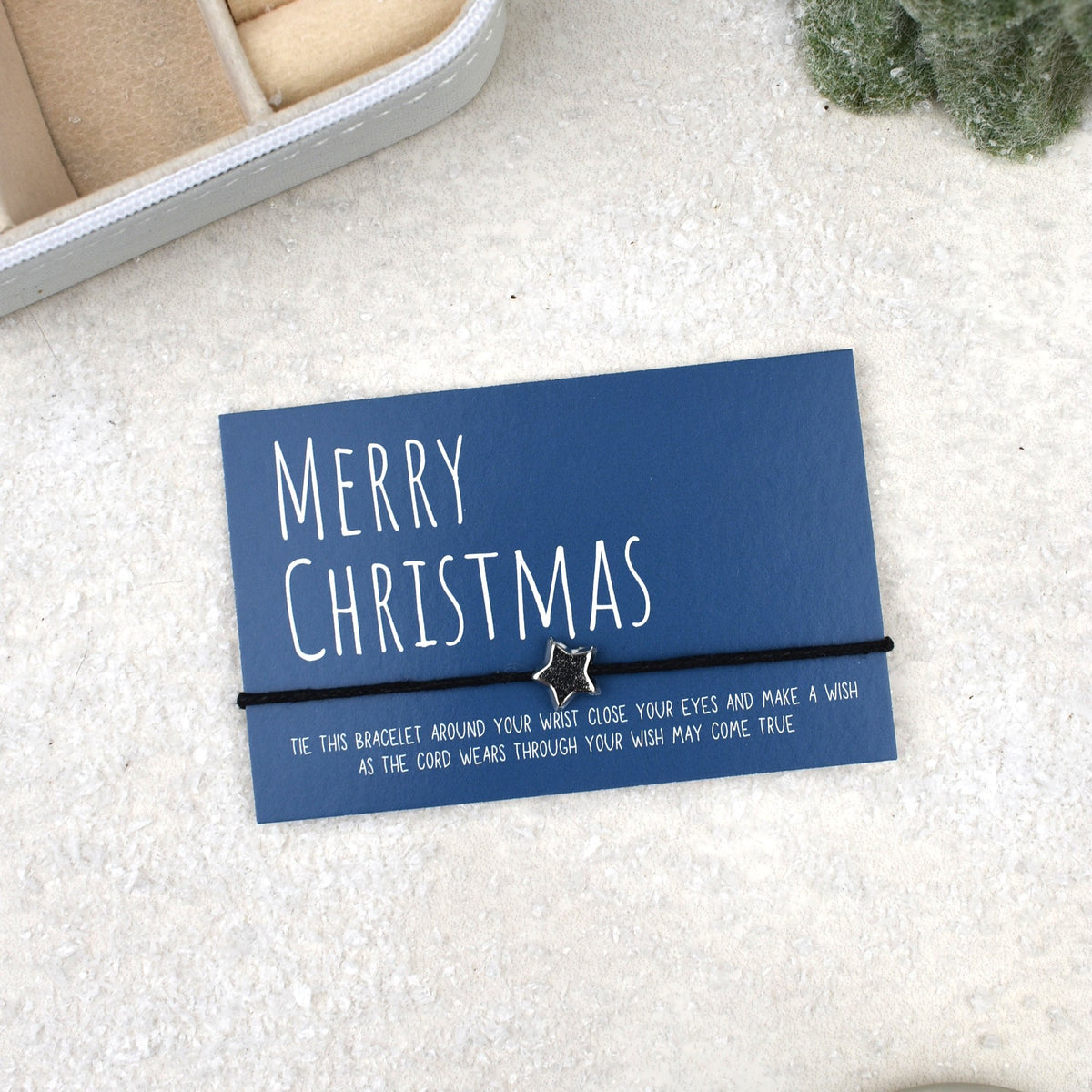 CLEARANCE - Merry Christmas Wish Bracelet - Blue