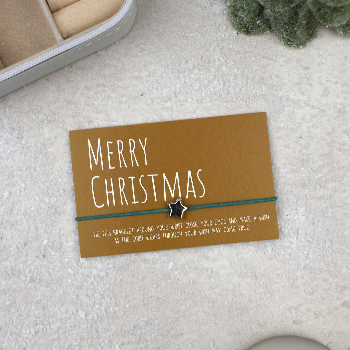 CLEARANCE - Merry Christmas Wish Bracelet - Gold