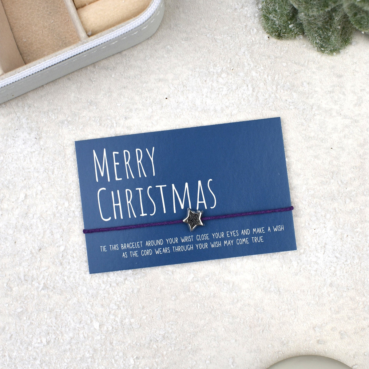 CLEARANCE - Merry Christmas Wish Bracelet - Blue