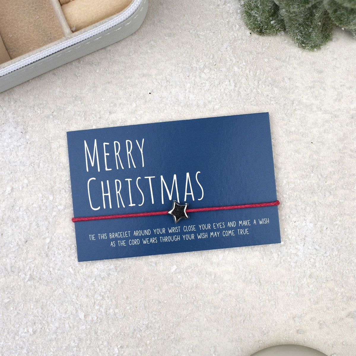 CLEARANCE - Merry Christmas Wish Bracelet - Blue
