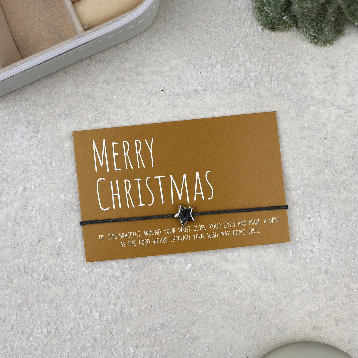 CLEARANCE - Merry Christmas Wish Bracelet - Gold