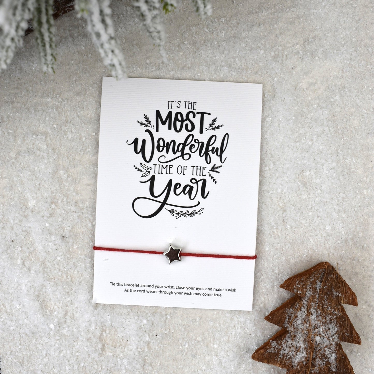 CLEARANCE - It's The Most Wonderful Time Of The Year Wish Bracelet