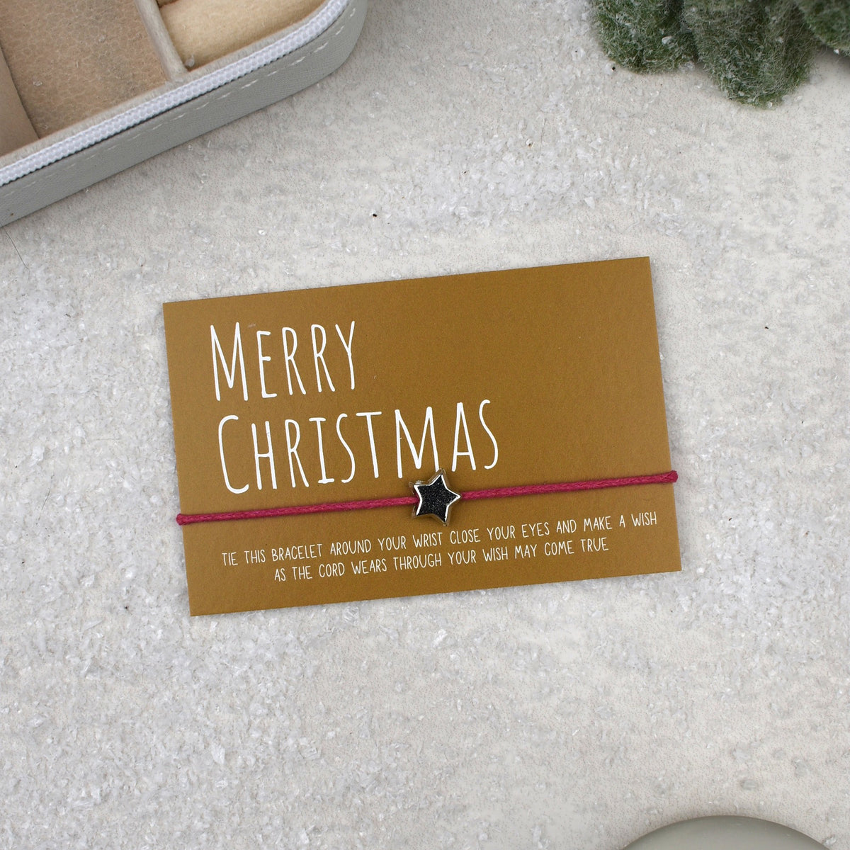CLEARANCE - Merry Christmas Wish Bracelet - Gold