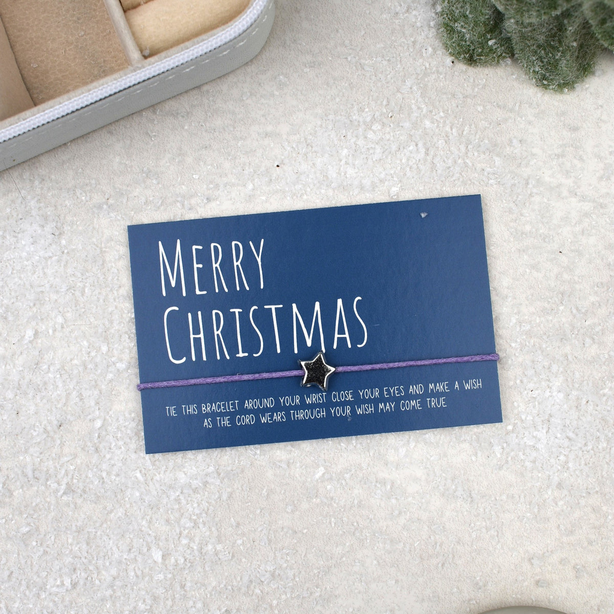 CLEARANCE - Merry Christmas Wish Bracelet - Blue