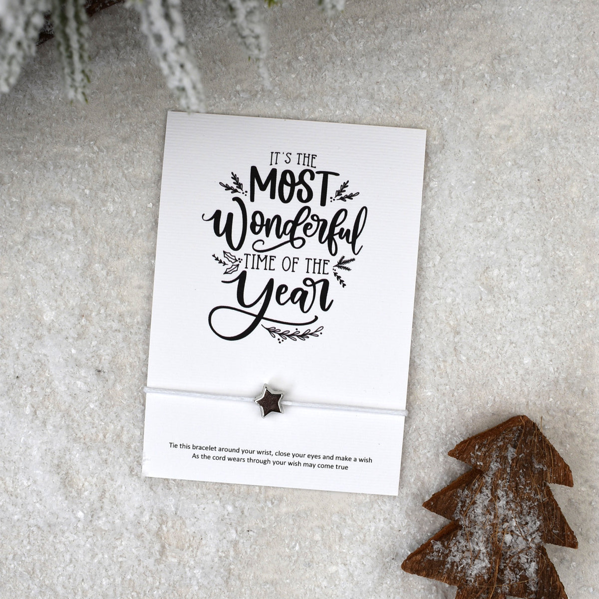 CLEARANCE - It's The Most Wonderful Time Of The Year Wish Bracelet