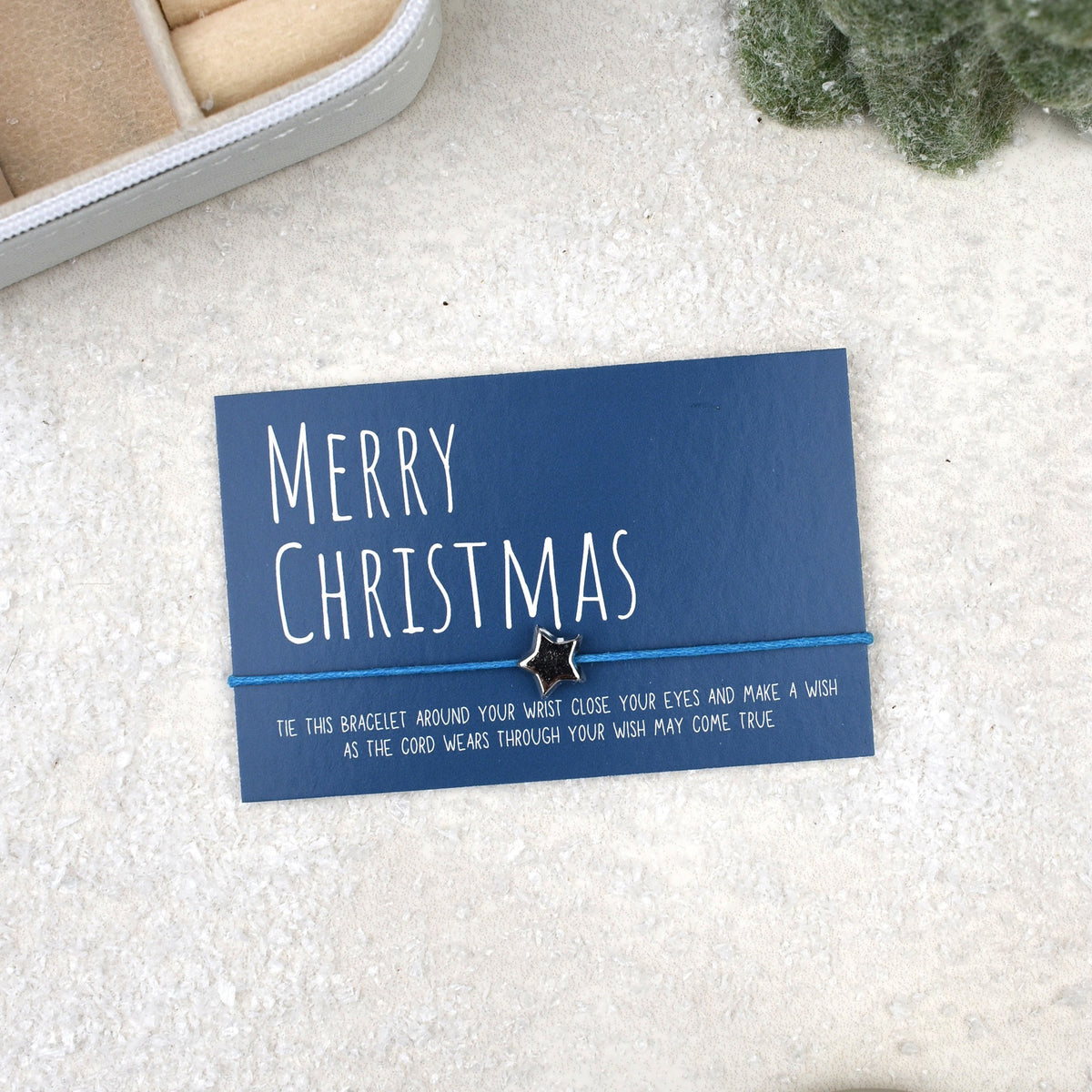 CLEARANCE - Merry Christmas Wish Bracelet - Blue