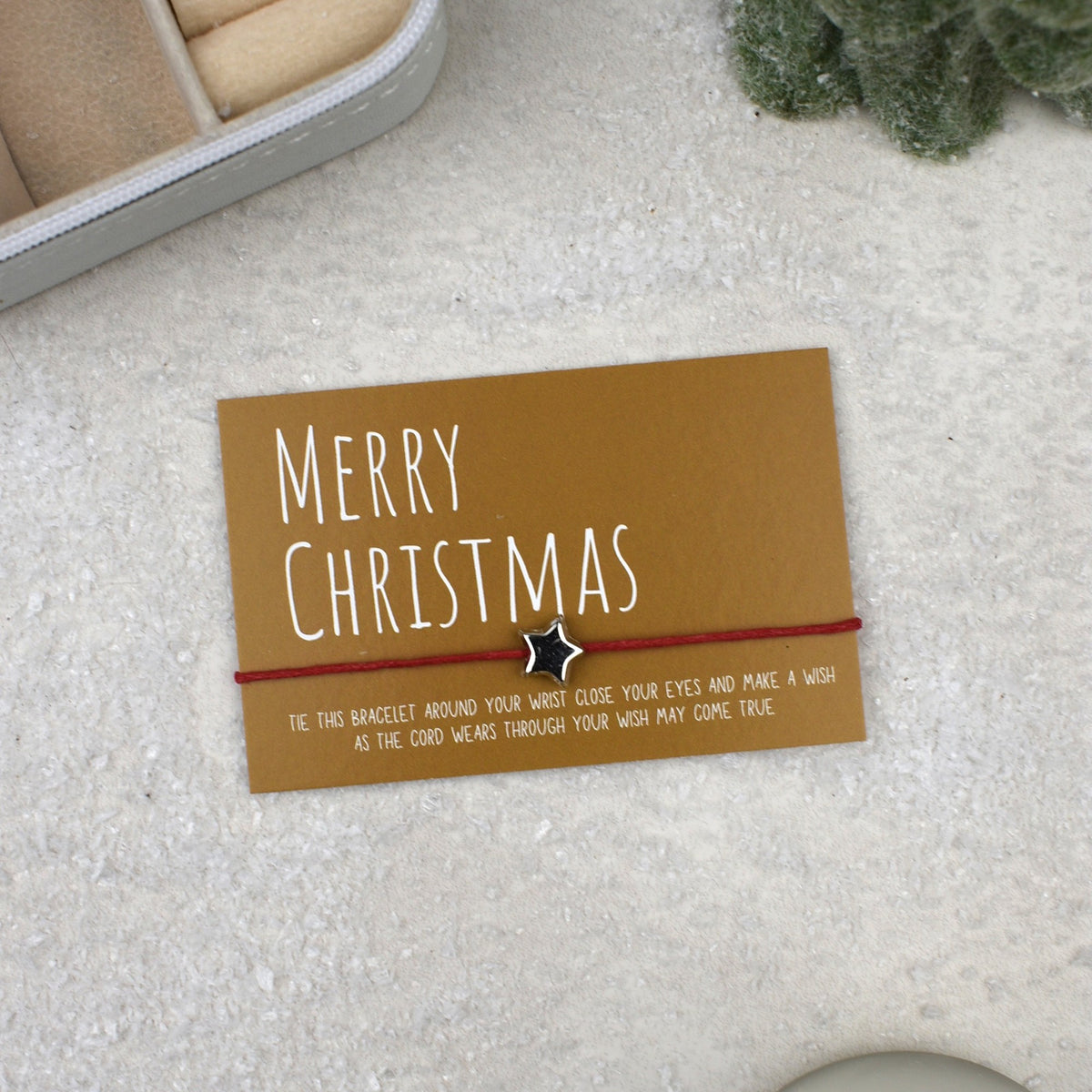 CLEARANCE - Merry Christmas Wish Bracelet - Gold