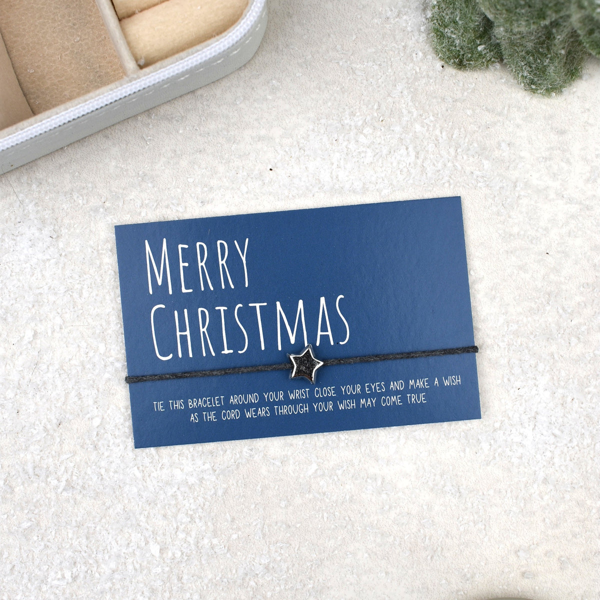 CLEARANCE - Merry Christmas Wish Bracelet - Blue