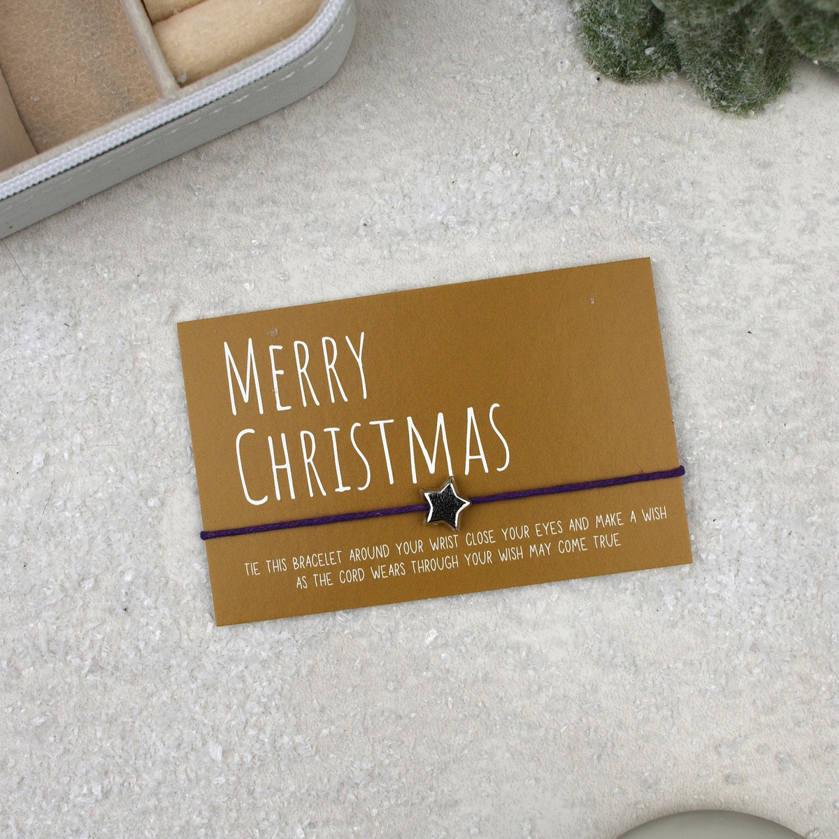 CLEARANCE - Merry Christmas Wish Bracelet - Gold
