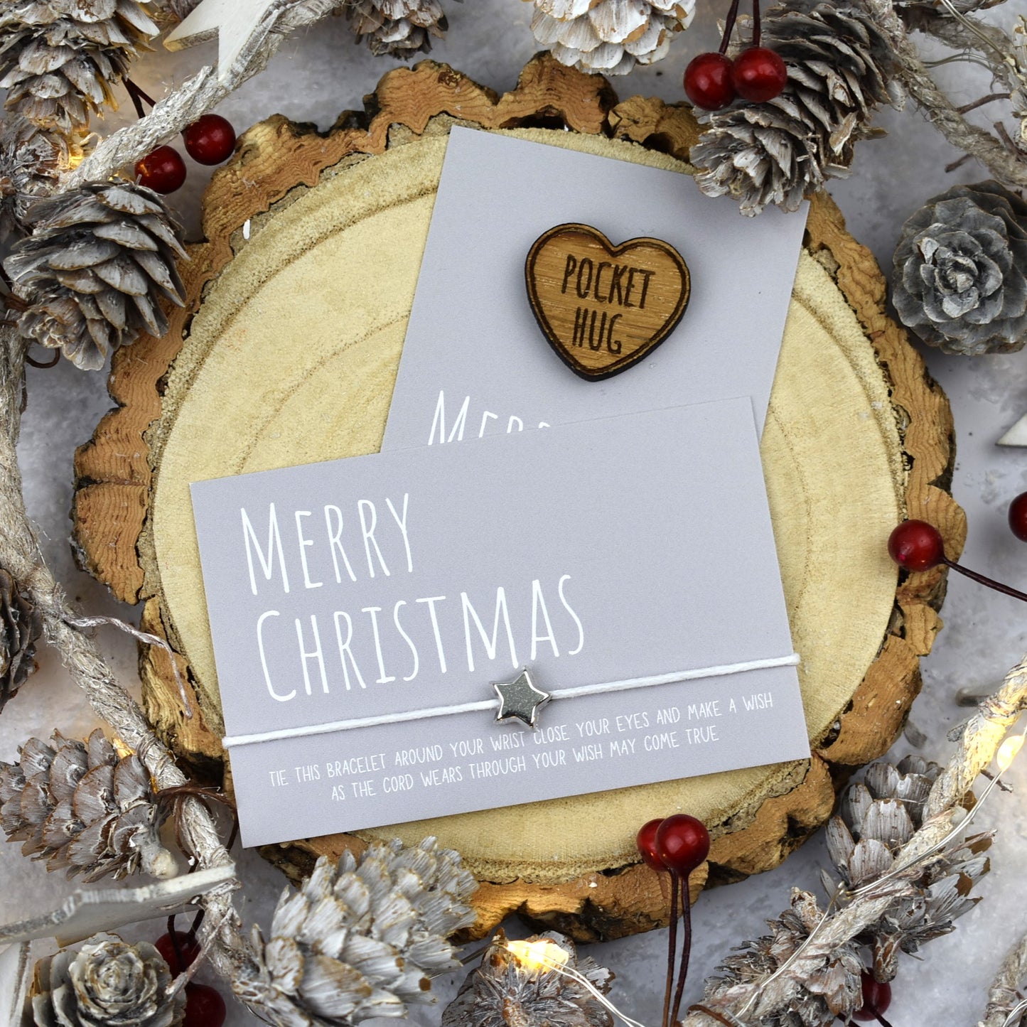 BUNDLE - Christmas Wish Bracelet and Pocket Hug (1064)
