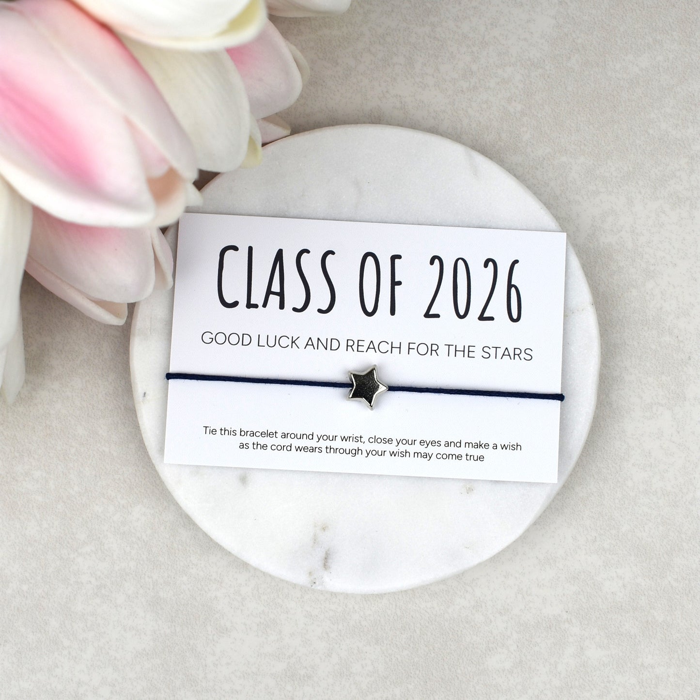 Class of 2026 - Good Luck And Reach For The Stars Wish Bracelet