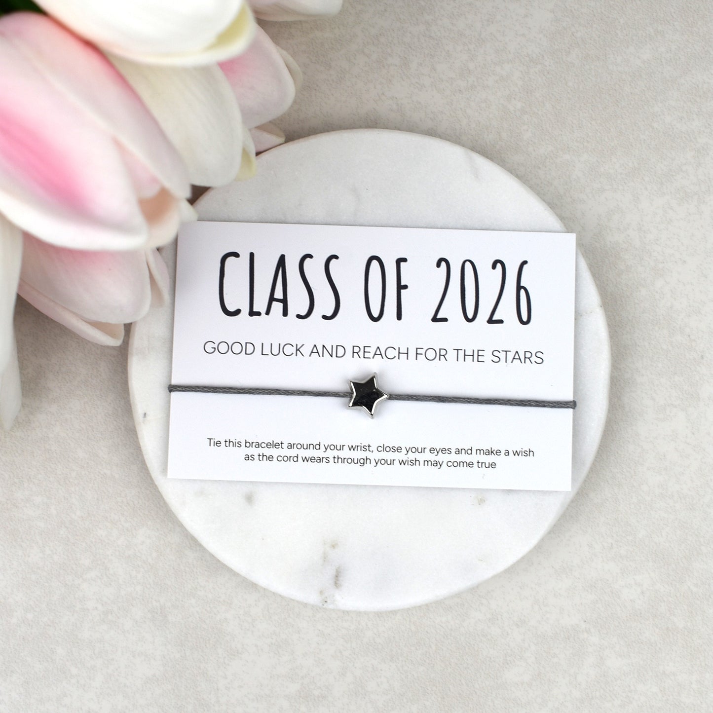 Class of 2026 - Good Luck And Reach For The Stars Wish Bracelet