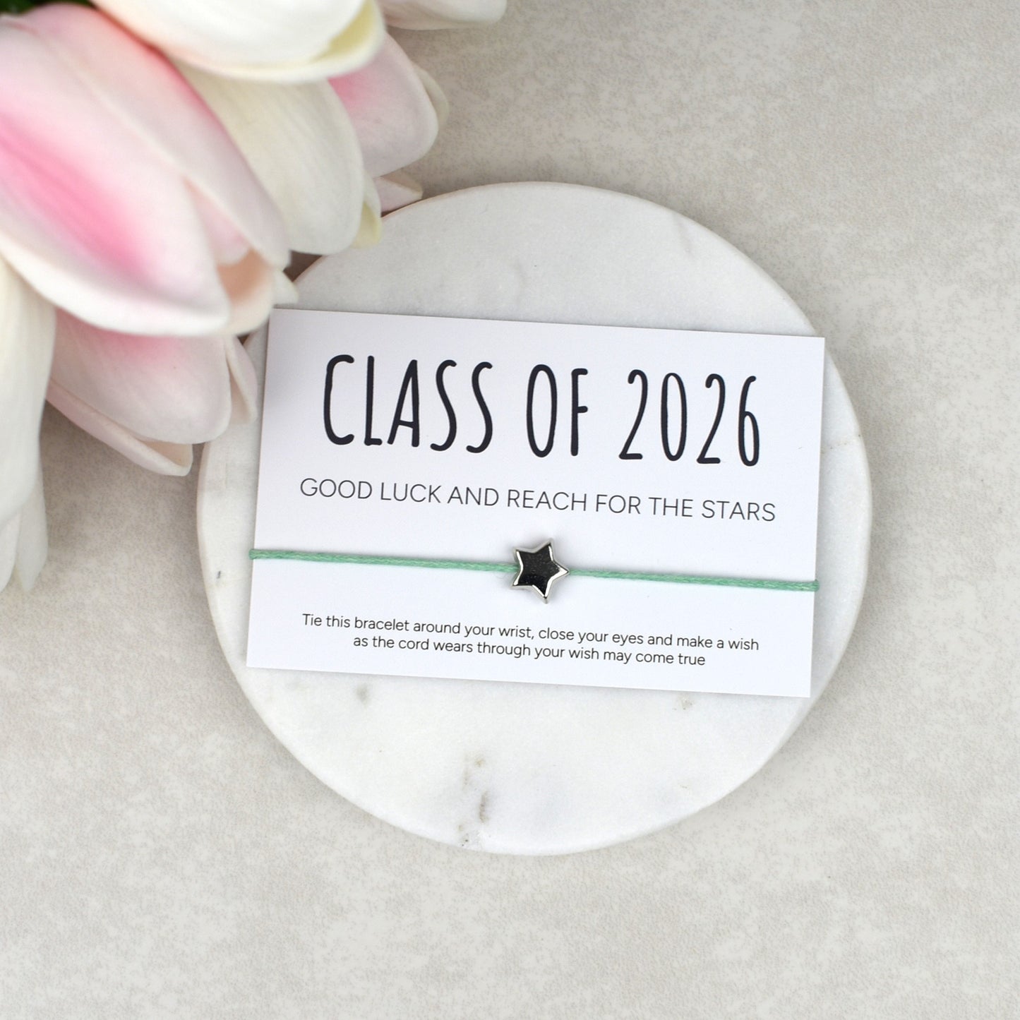 Class of 2026 - Good Luck And Reach For The Stars Wish Bracelet