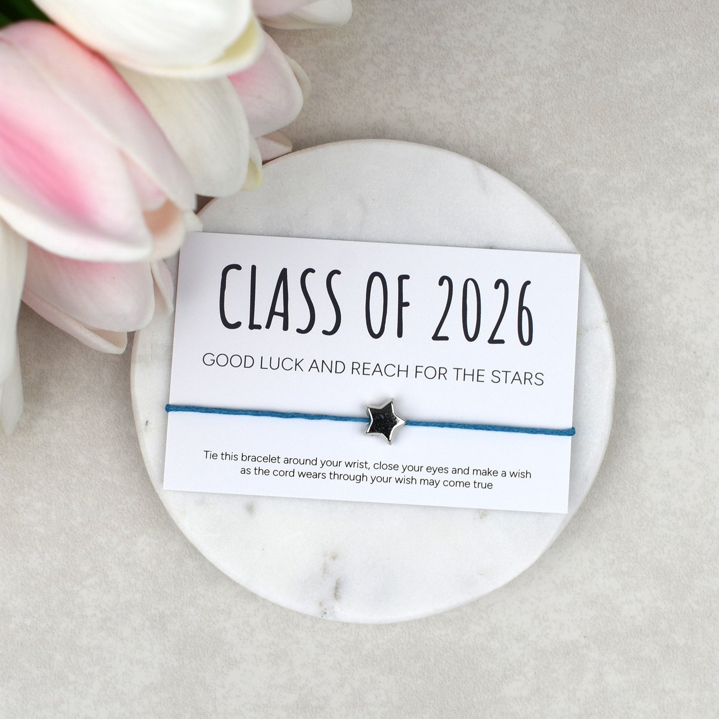 Class of 2026 - Good Luck And Reach For The Stars Wish Bracelet