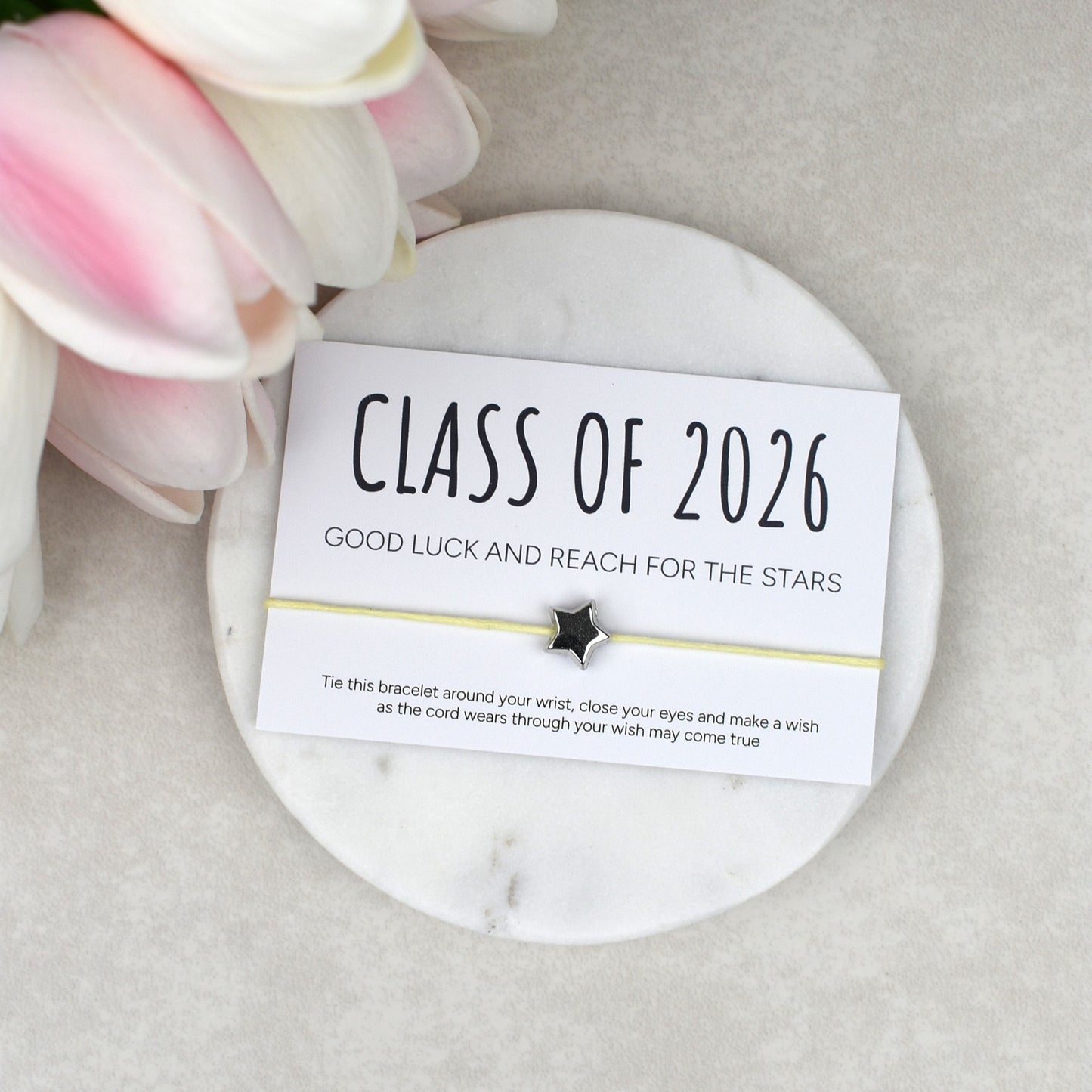 Class of 2026 - Good Luck And Reach For The Stars Wish Bracelet