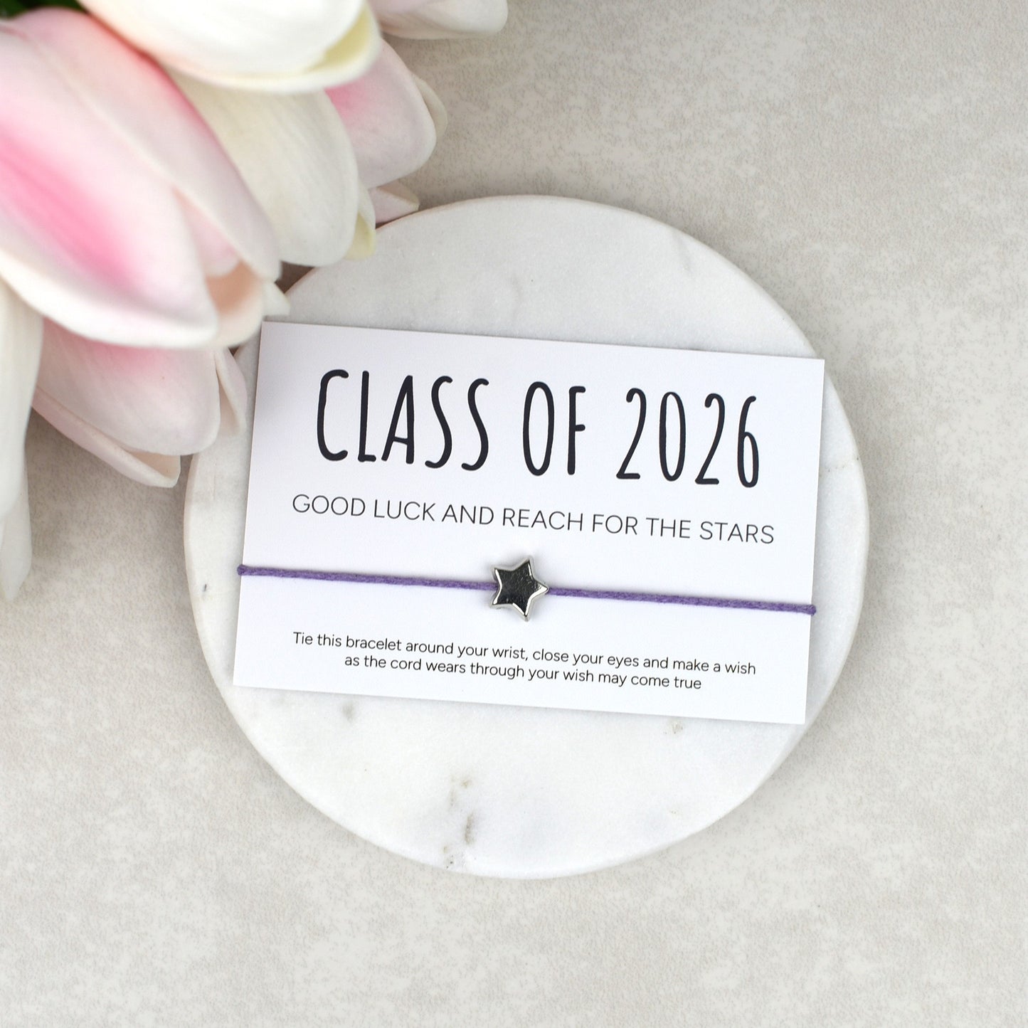 Class of 2026 - Good Luck And Reach For The Stars Wish Bracelet