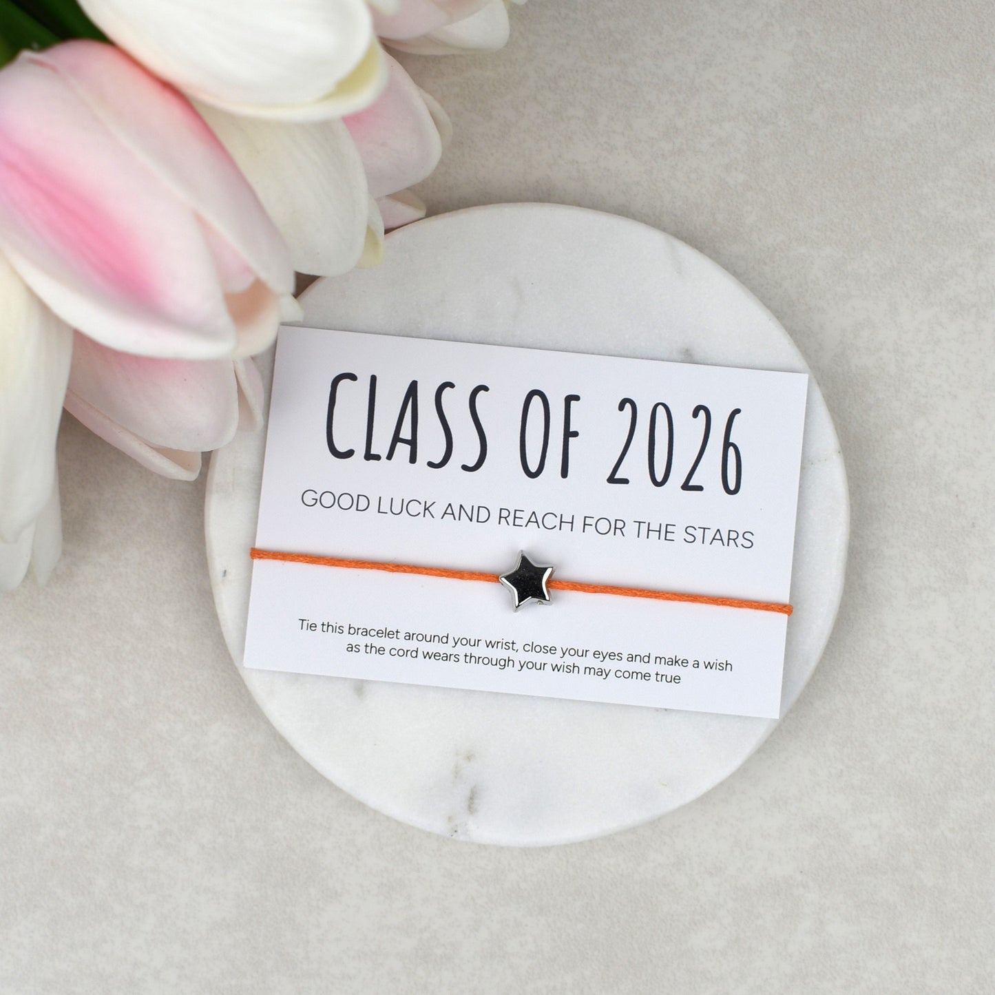 Class of 2026 - Good Luck And Reach For The Stars Wish Bracelet