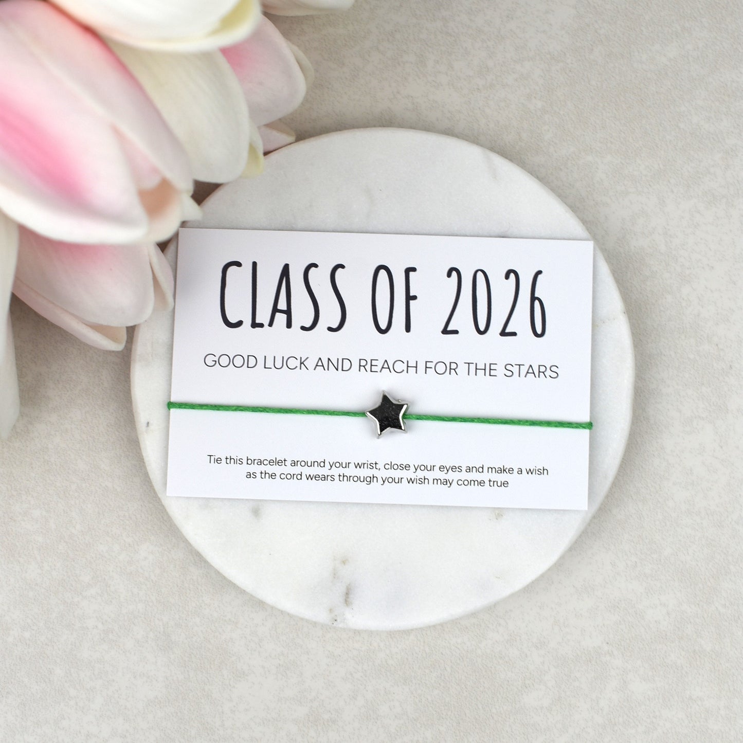 Class of 2026 - Good Luck And Reach For The Stars Wish Bracelet