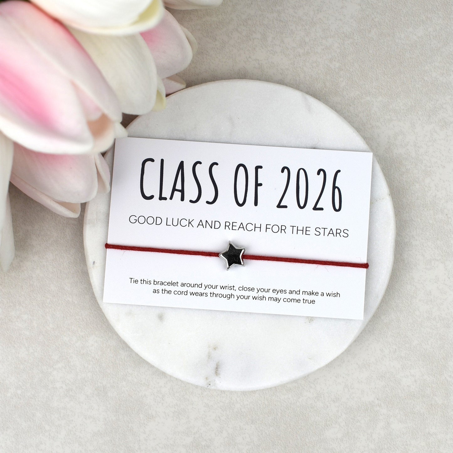 Class of 2026 - Good Luck And Reach For The Stars Wish Bracelet