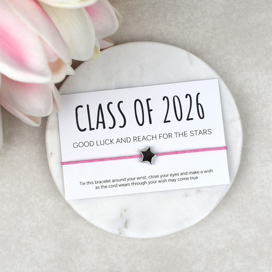 Class of 2026 - Good Luck And Reach For The Stars Wish Bracelet