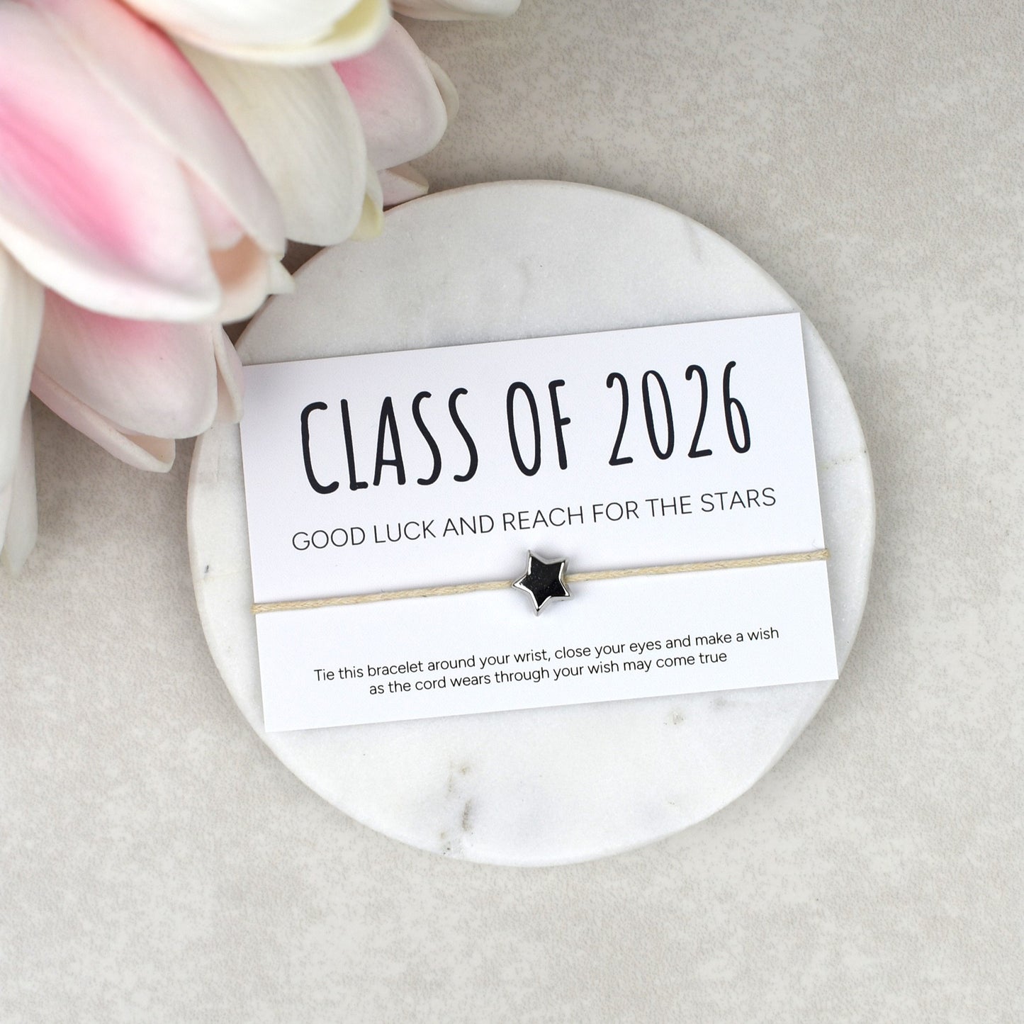 Class of 2026 - Good Luck And Reach For The Stars Wish Bracelet