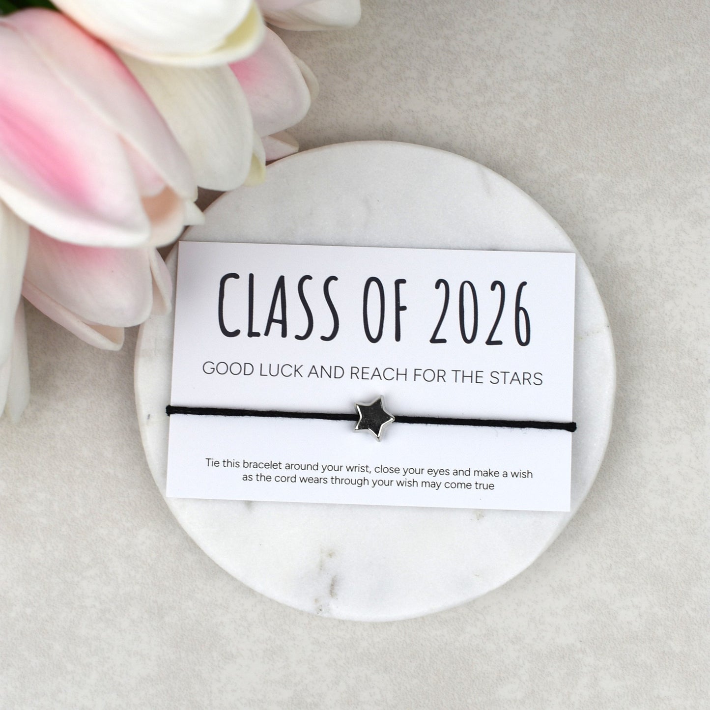 Class of 2026 - Good Luck And Reach For The Stars Wish Bracelet