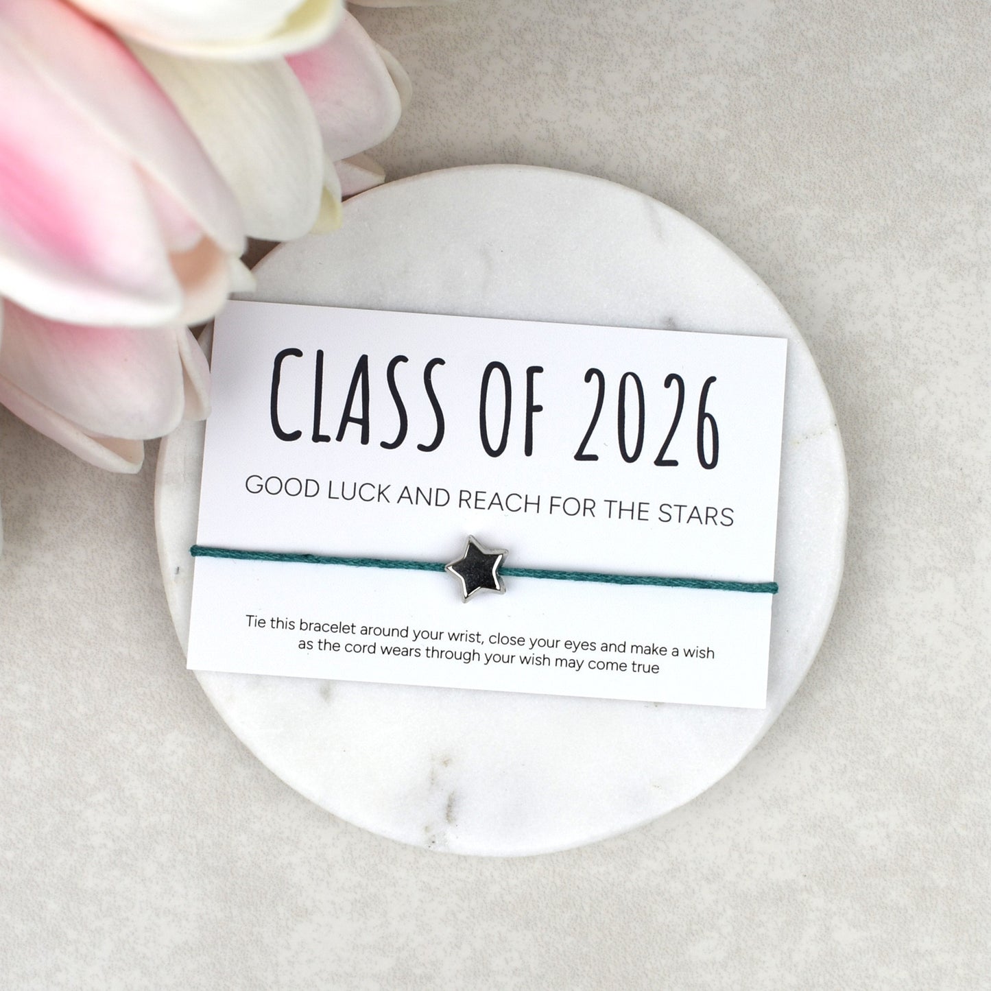 Class of 2026 - Good Luck And Reach For The Stars Wish Bracelet