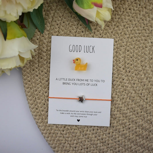 CLEARANCE - Luminous Good Luck Duck and Wish Bracelet Set