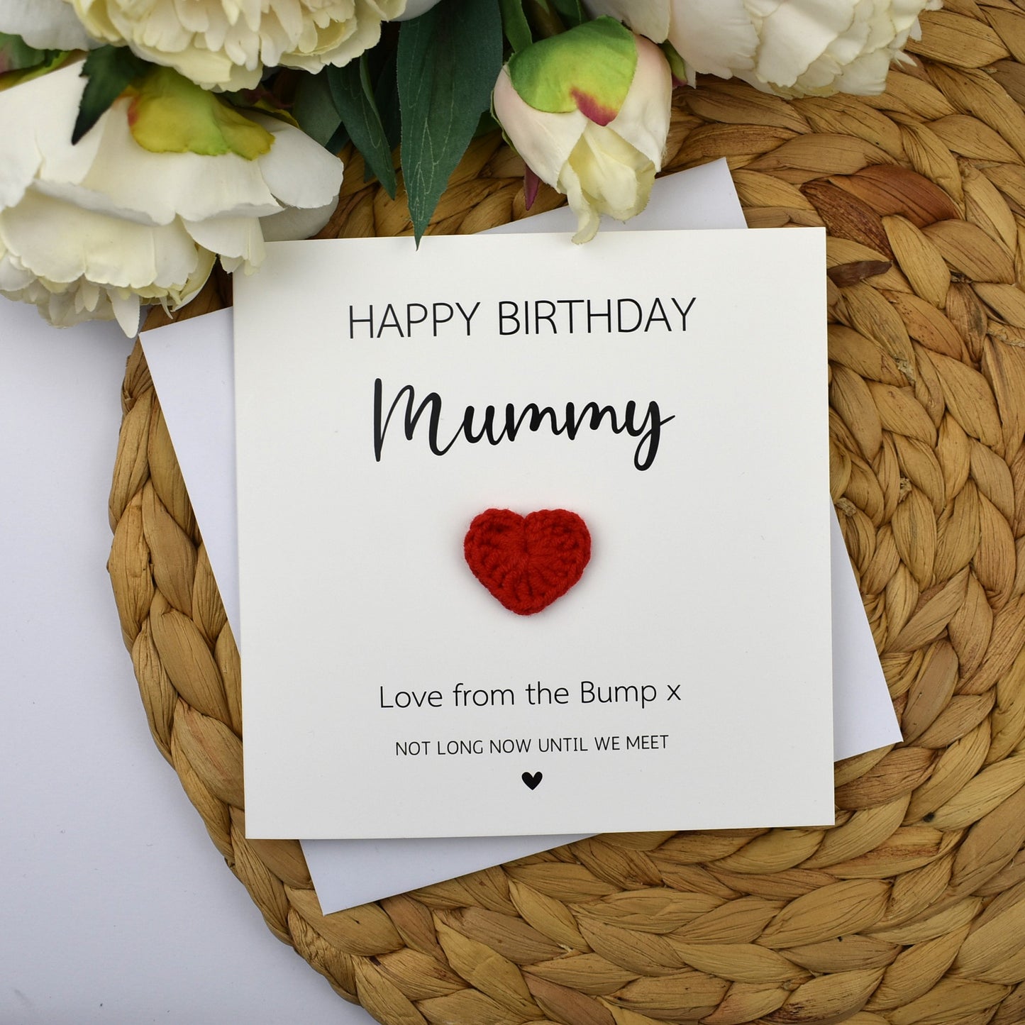 Happy Birthday Day Mummy From The Bump Crochet Greeting Card