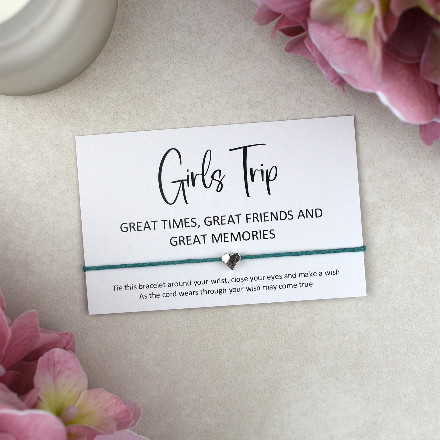 CLEARANCE - Girls Trip Wish Bracelet | Heart Charm