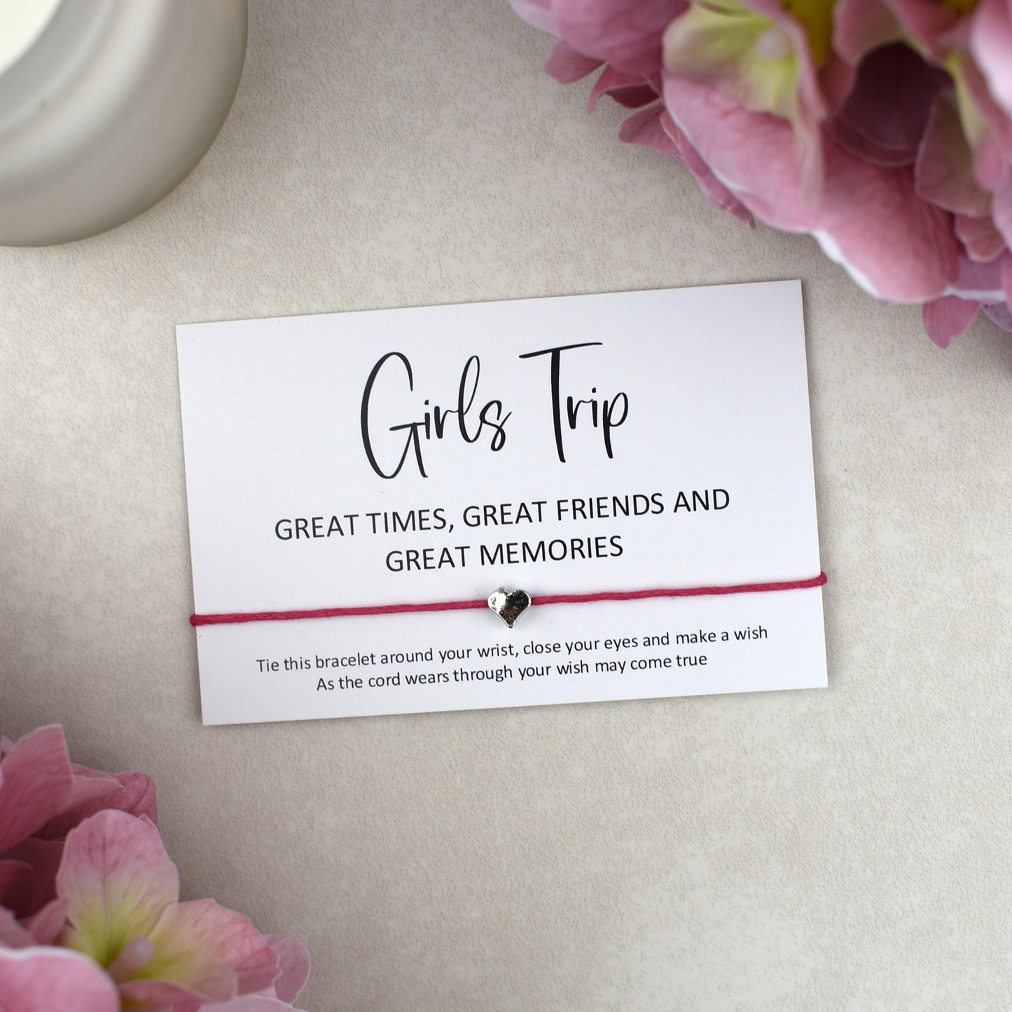 CLEARANCE - Girls Trip Wish Bracelet | Heart Charm