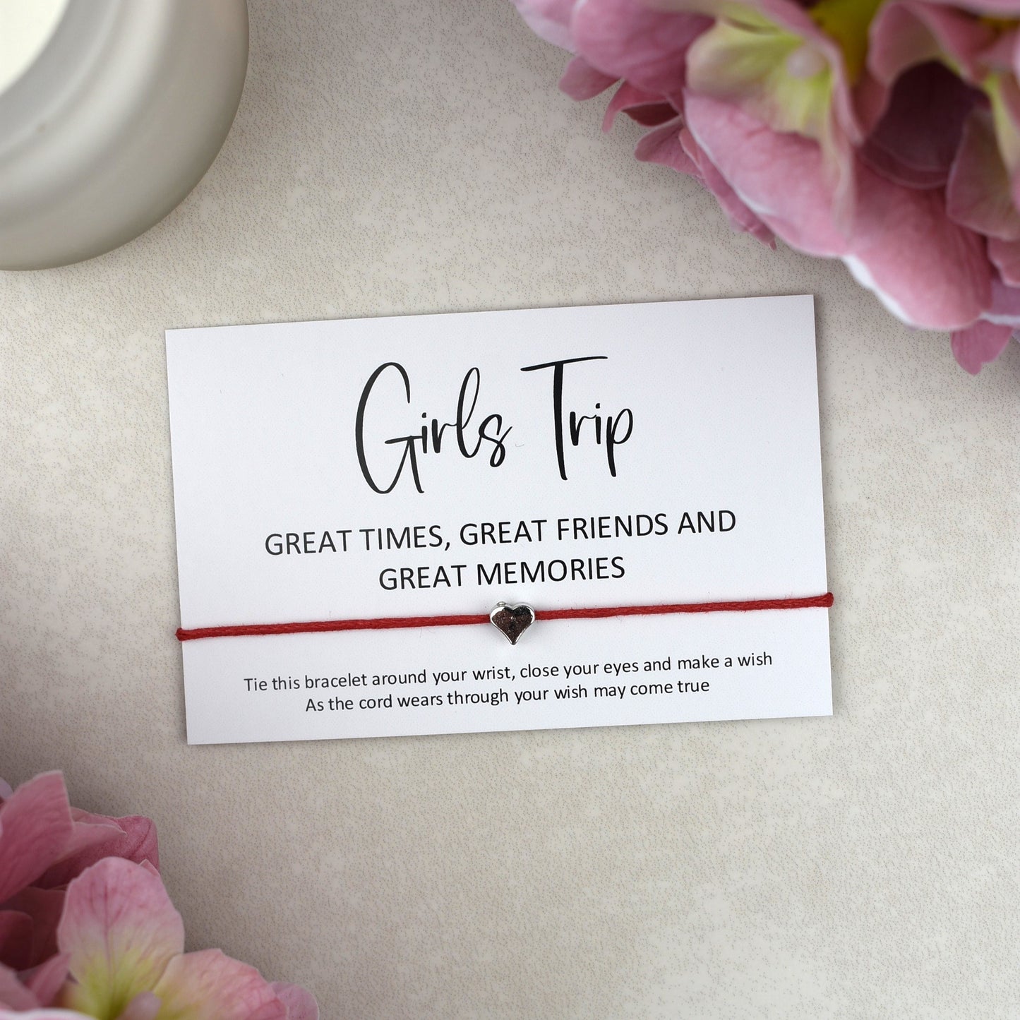 CLEARANCE - Girls Trip Wish Bracelet | Heart Charm