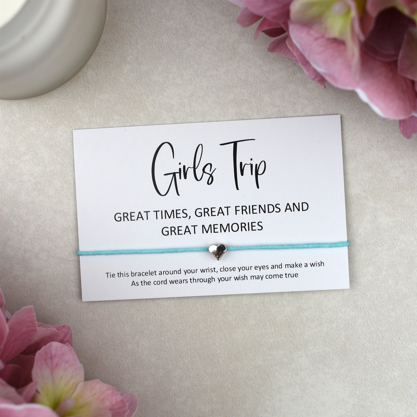 CLEARANCE - Girls Trip Wish Bracelet | Heart Charm