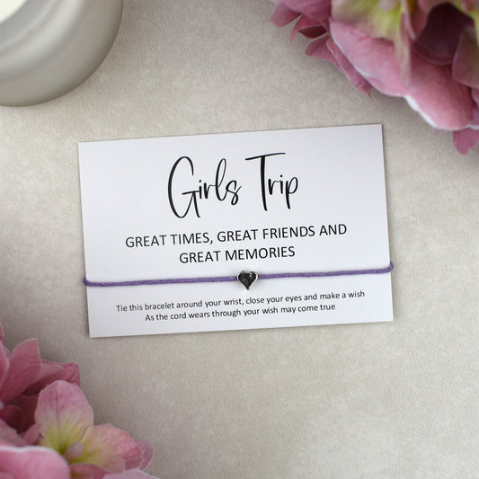 CLEARANCE - Girls Trip Wish Bracelet | Heart Charm