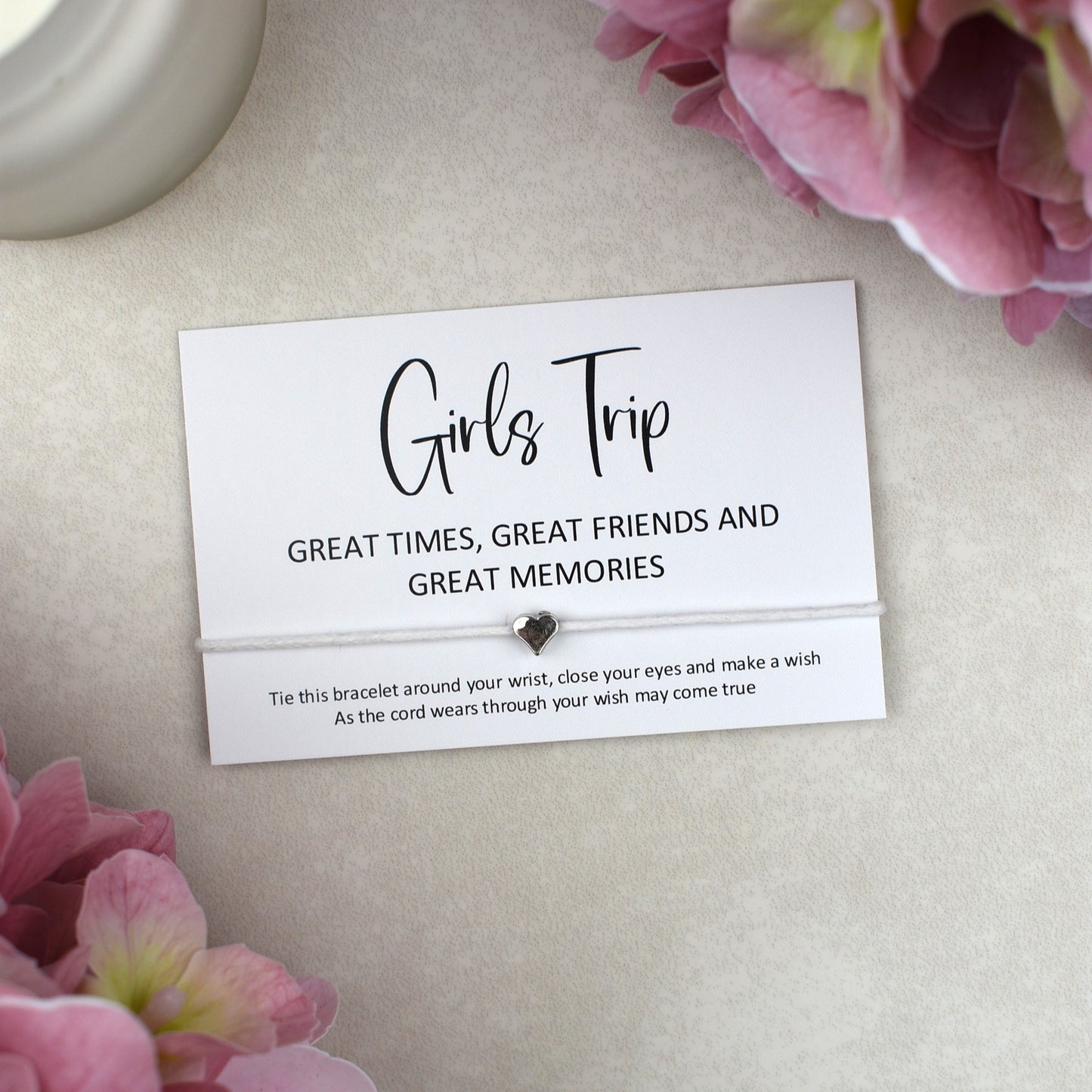 CLEARANCE - Girls Trip Wish Bracelet | Heart Charm
