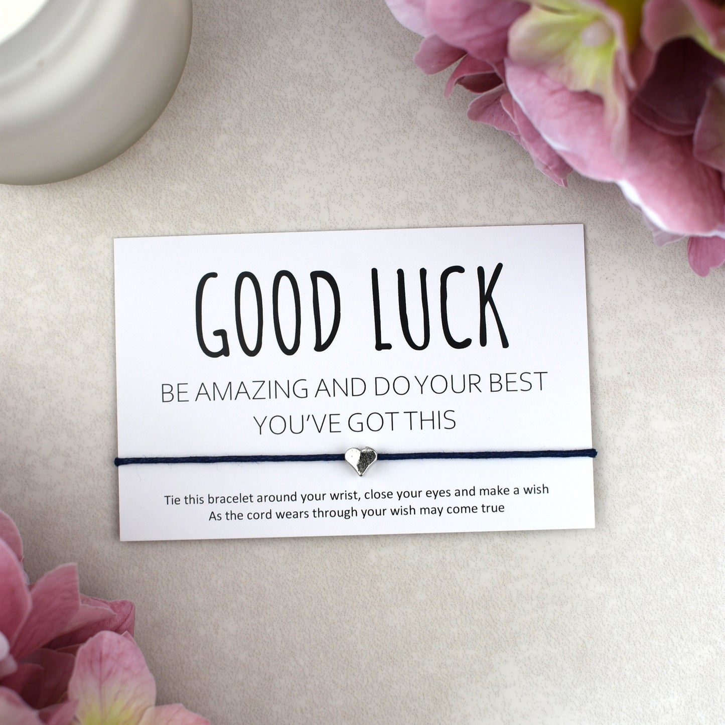 CLEARANCE - Good Luck Be Amazing Do Your Best You've Got This Wish Bracelet | Heart Charm