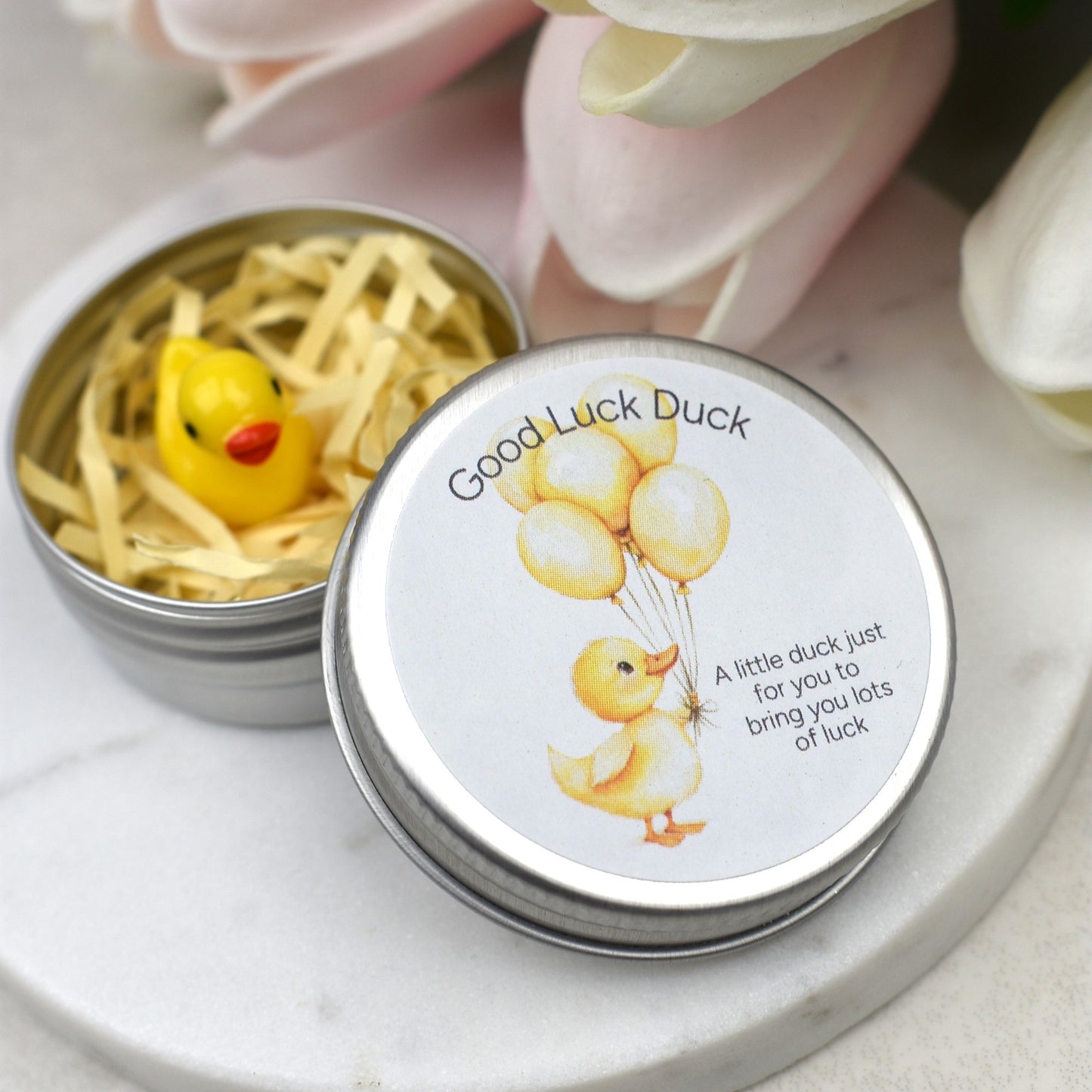Good Luck Duck Tin - Balloons