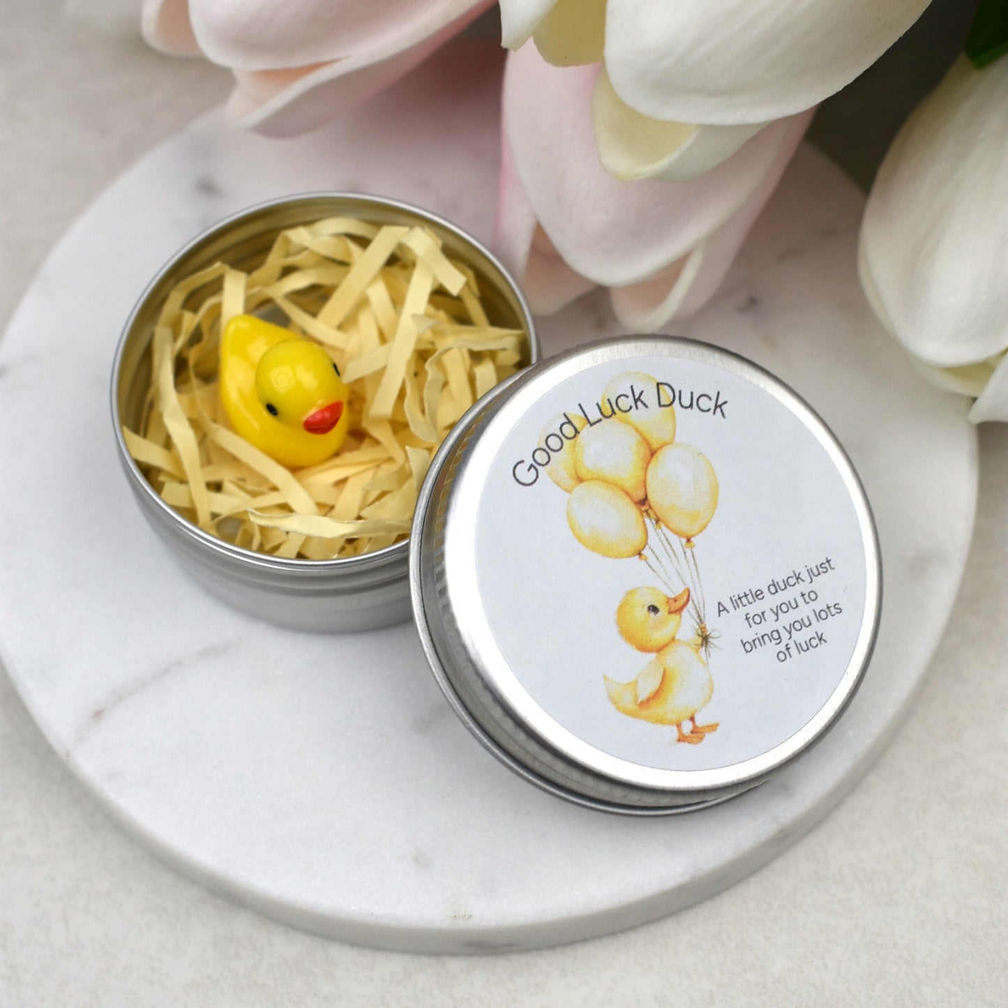 Good Luck Duck Tin - Balloons