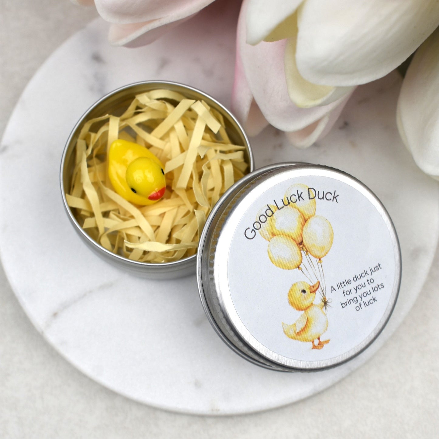 Good Luck Duck Tin - Balloons