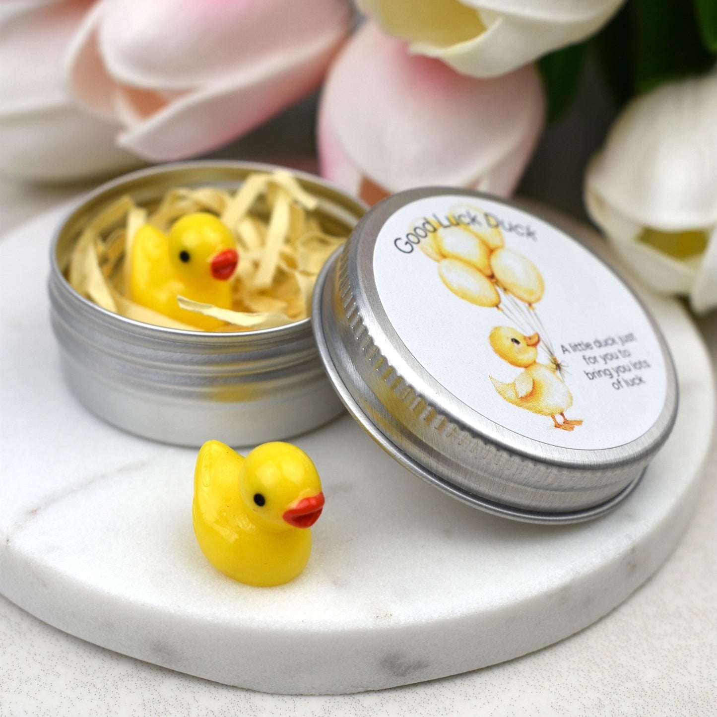 Good Luck Duck Tin - Balloons