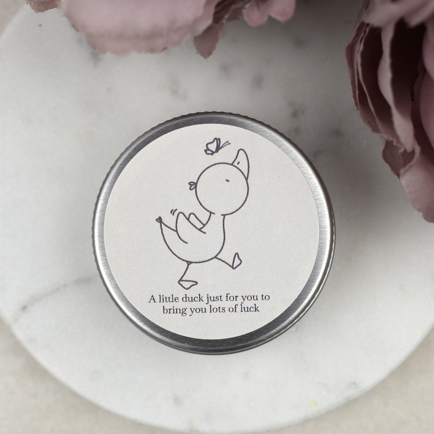 Good Luck Duck Tin - Butterfly - Glitter Duck