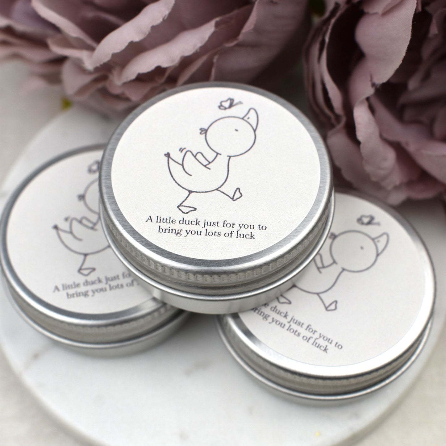 Good Luck Duck Tin - Butterfly - Glitter Duck