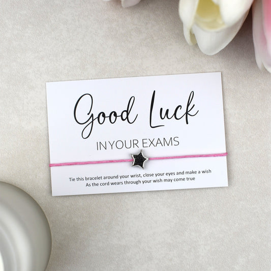 CLEARANCE - Good Luck In Your Exams Wish Bracelet