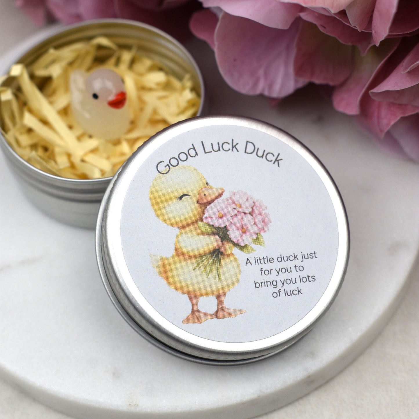 Good Luck Duck Tin - Flowers - Luminous Duck
