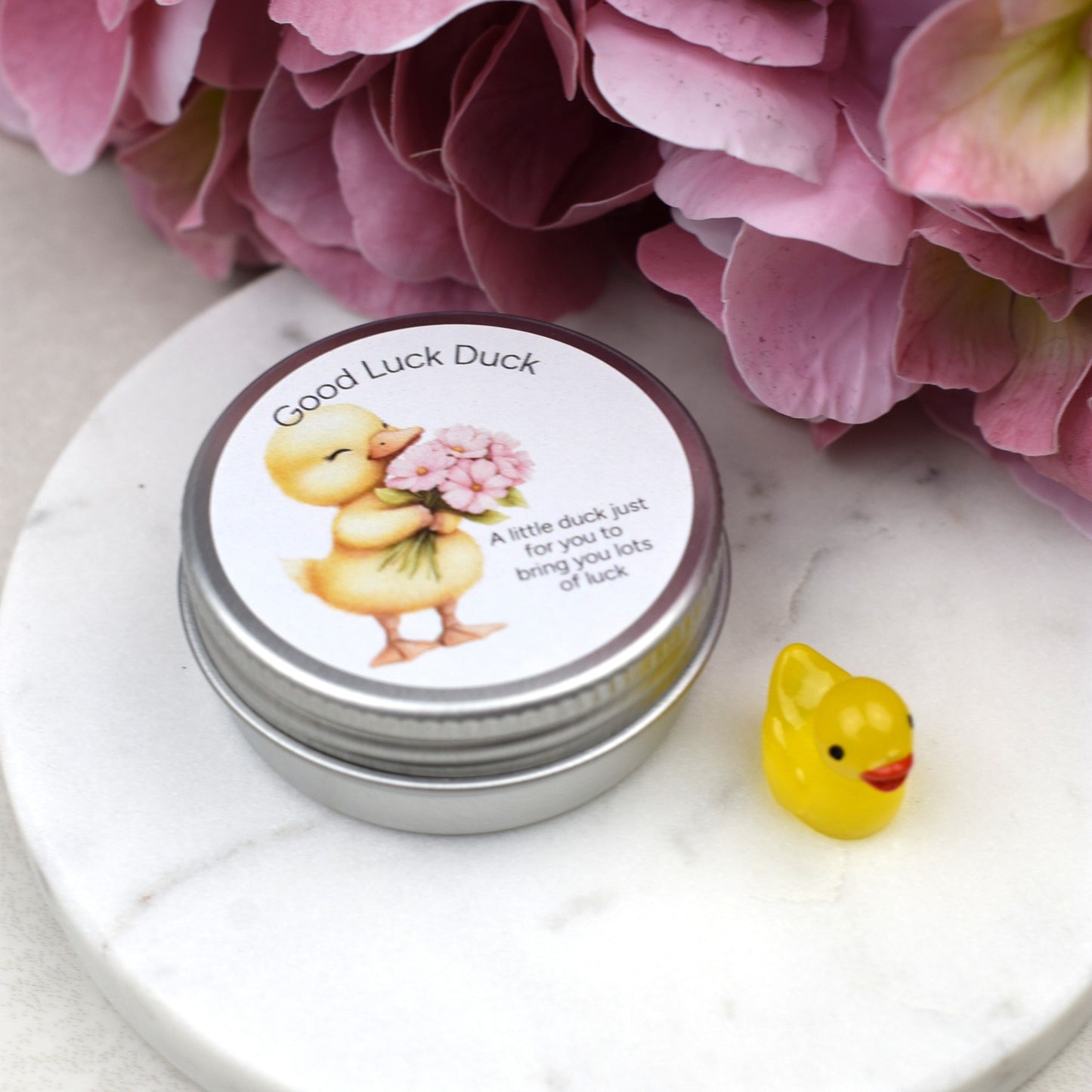 Good Luck Duck Tin - Flowers - Luminous Duck