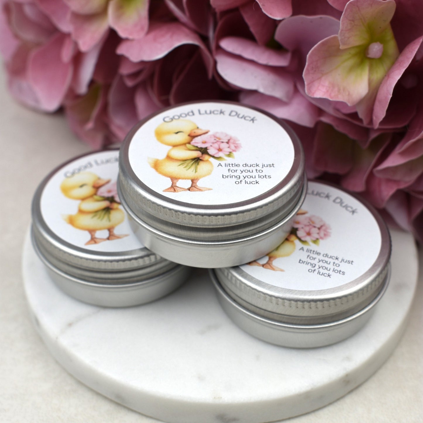 Good Luck Duck Tin - Flowers - Luminous Duck