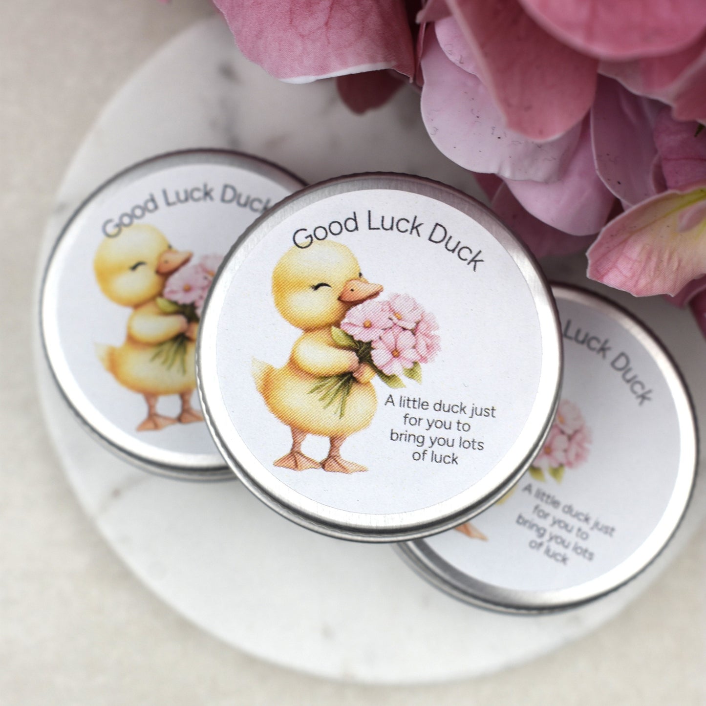 Good Luck Duck Tin - Flowers - Luminous Duck