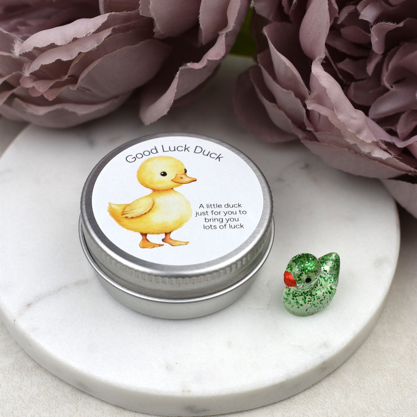 Good Luck Duck Tin - Glitter Duck
