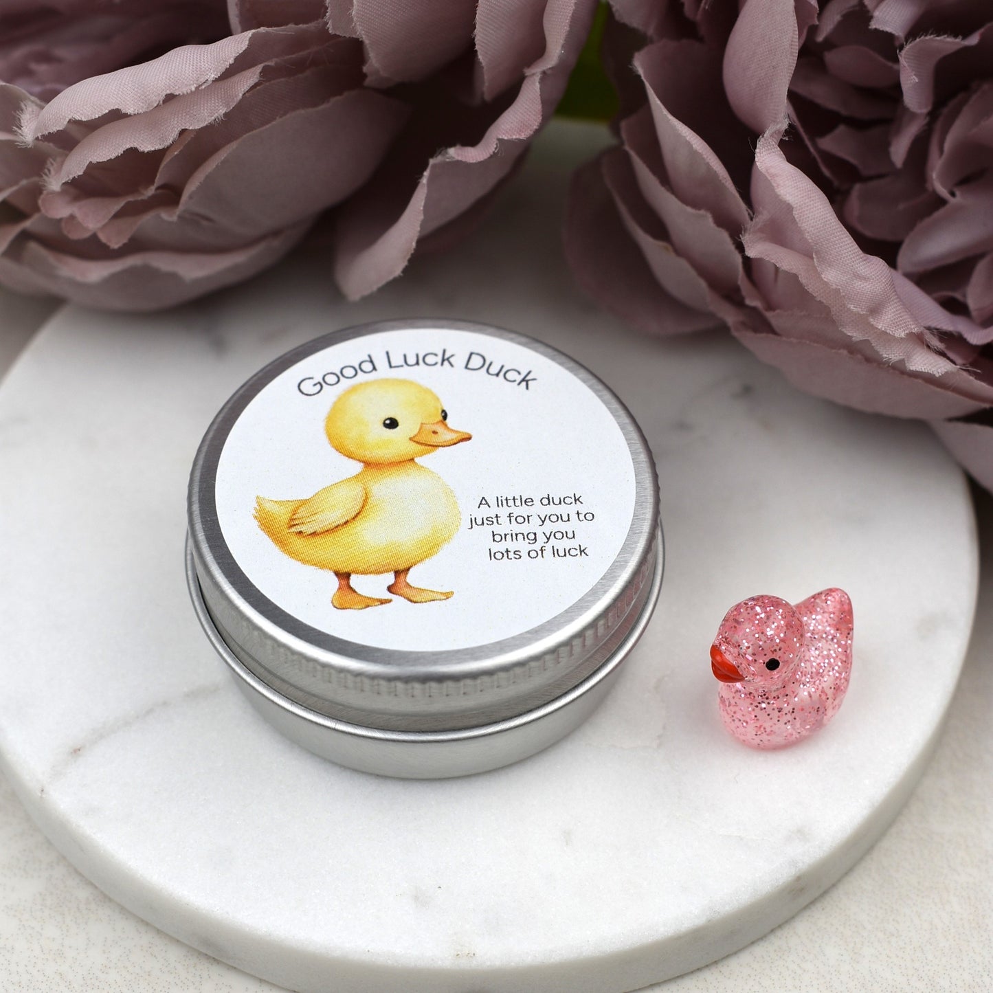 Good Luck Duck Tin - Glitter Duck